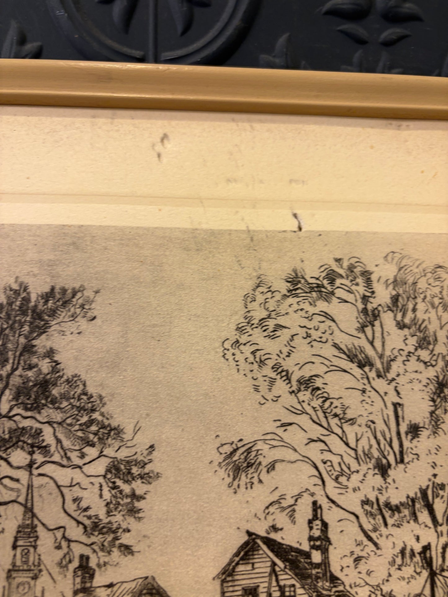 Old Red Bank Print AS IS