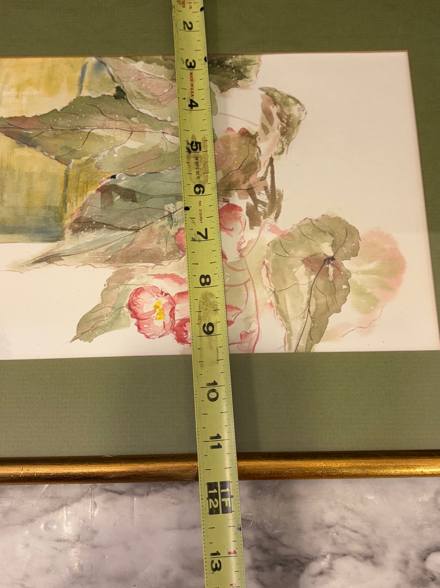 Original Watercolor of Pot with Flower