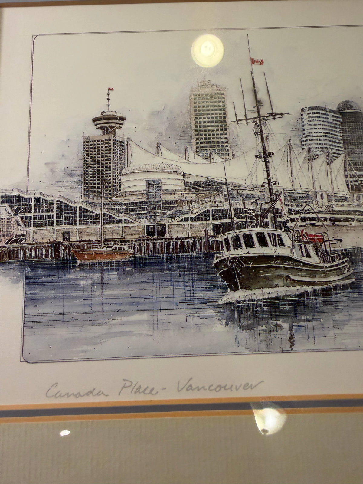 Print of Vancouver Framed