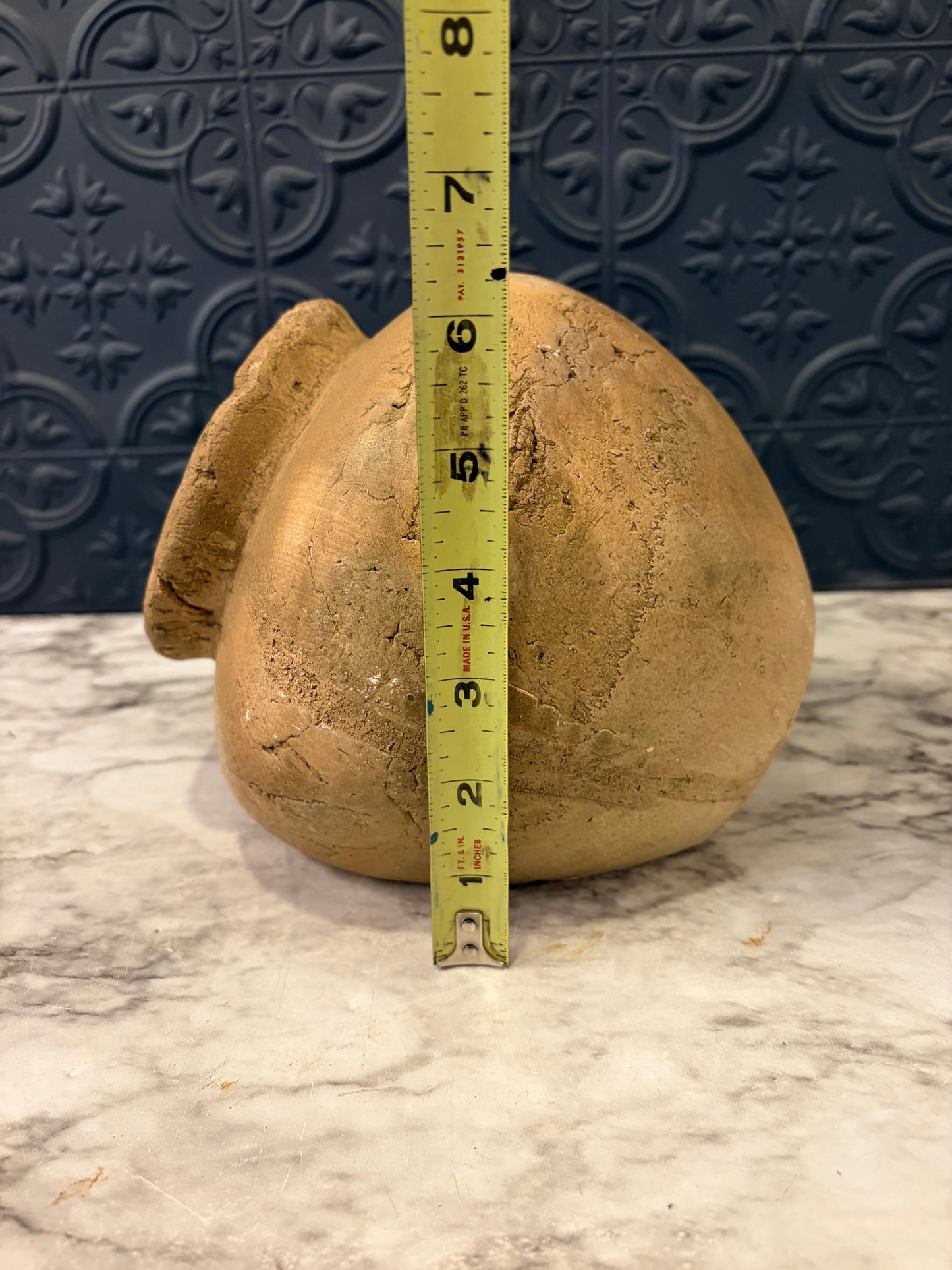 Brown Clay Vase Side Lay