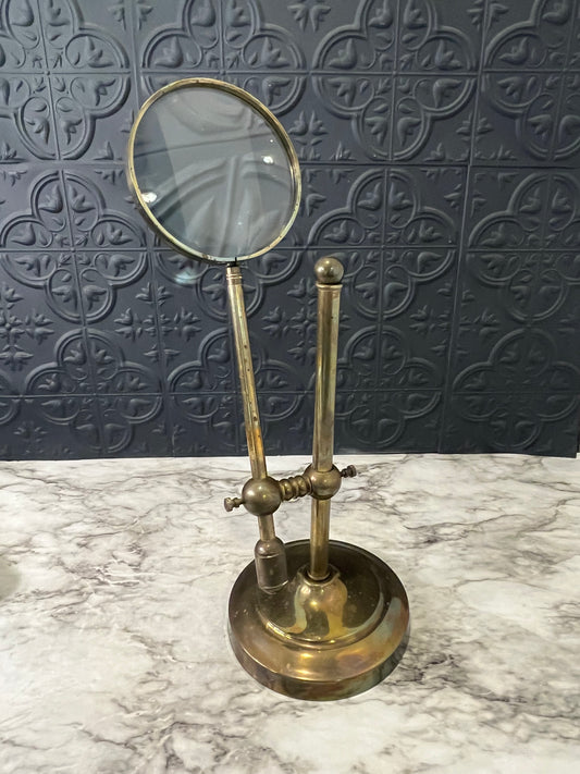 Vintage Brass Magnifying Glass