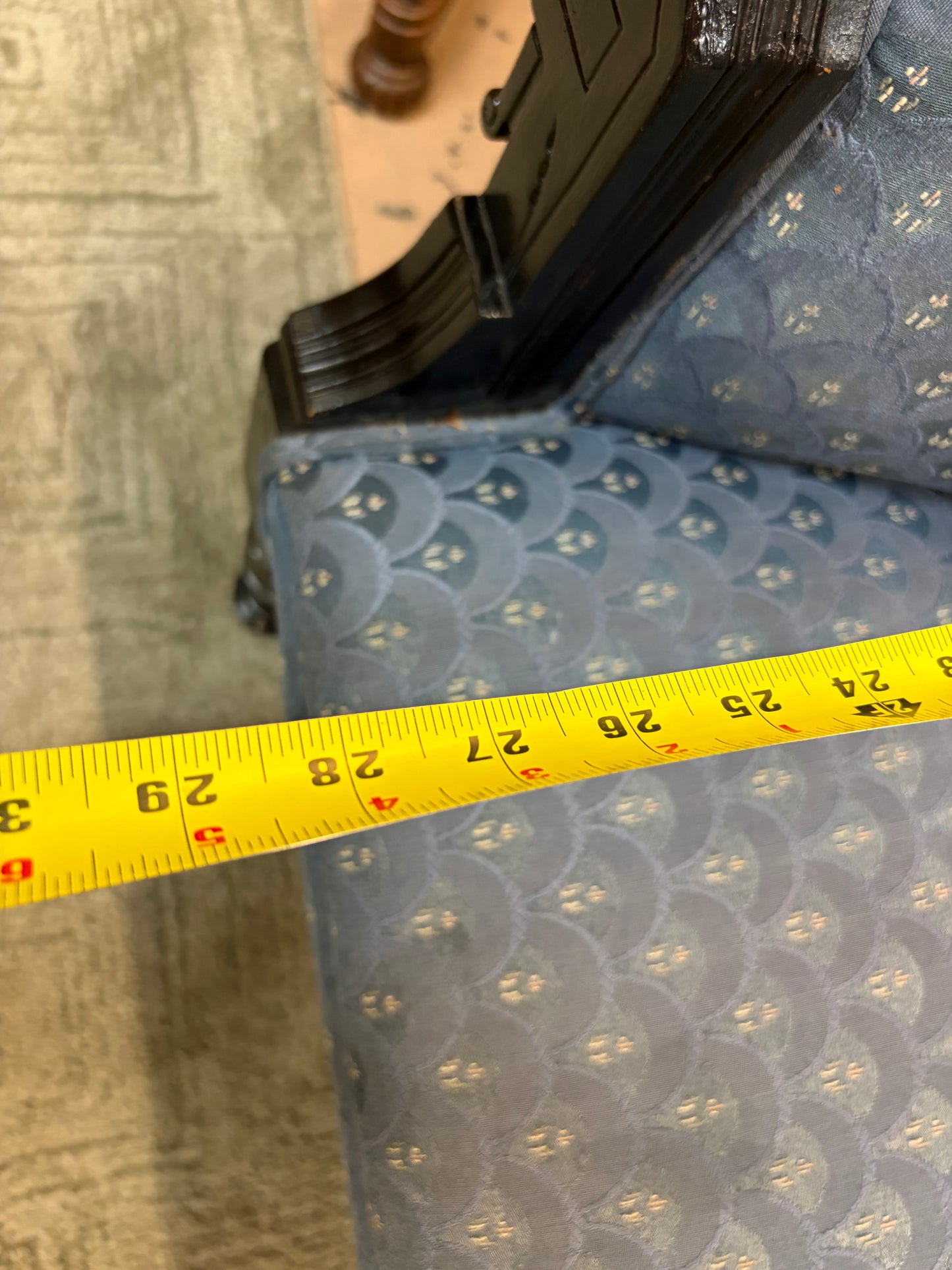Antique Blue Eastlake Settee Loveseat