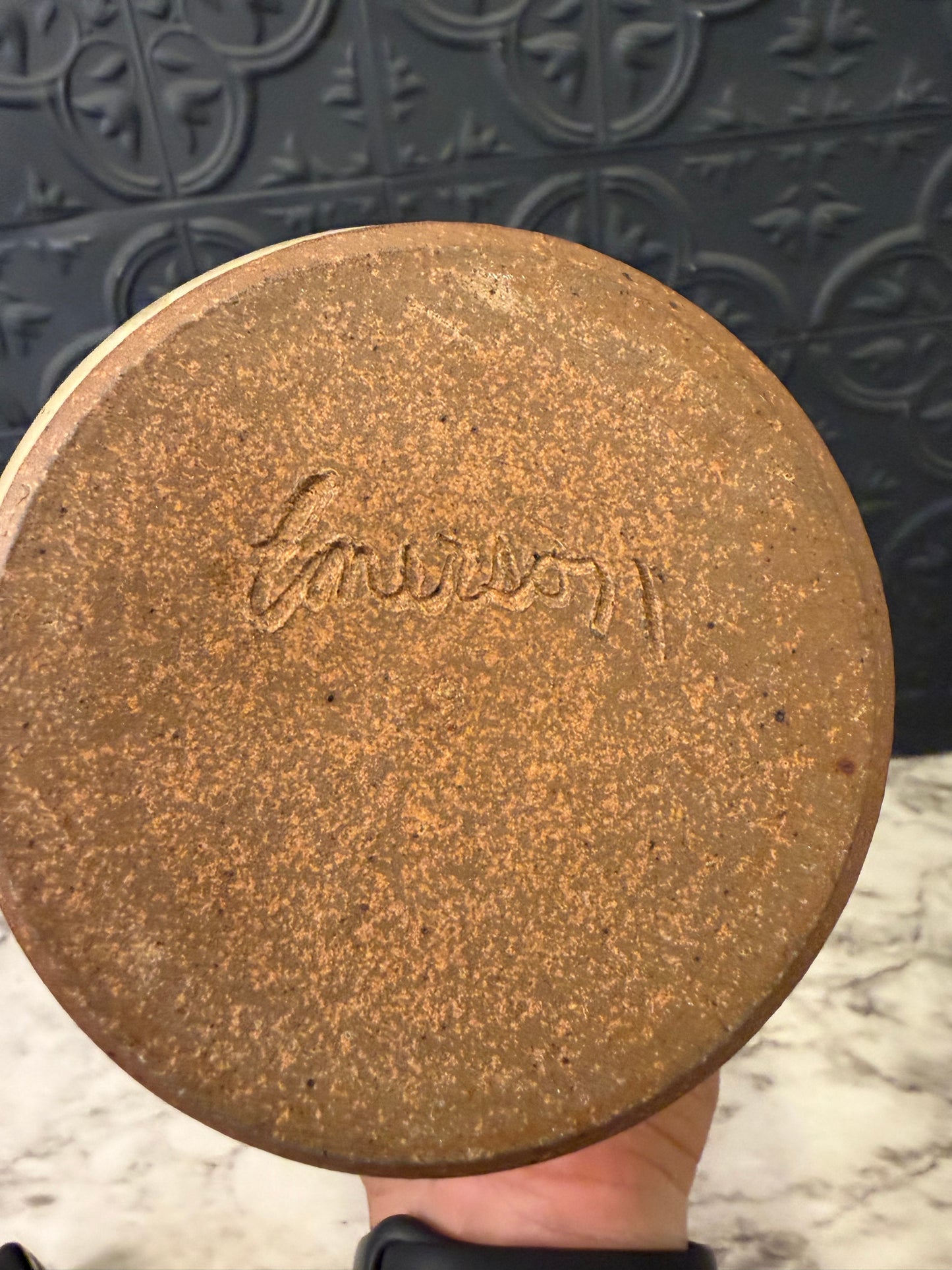 Stoneware Speckled Canister with Lid