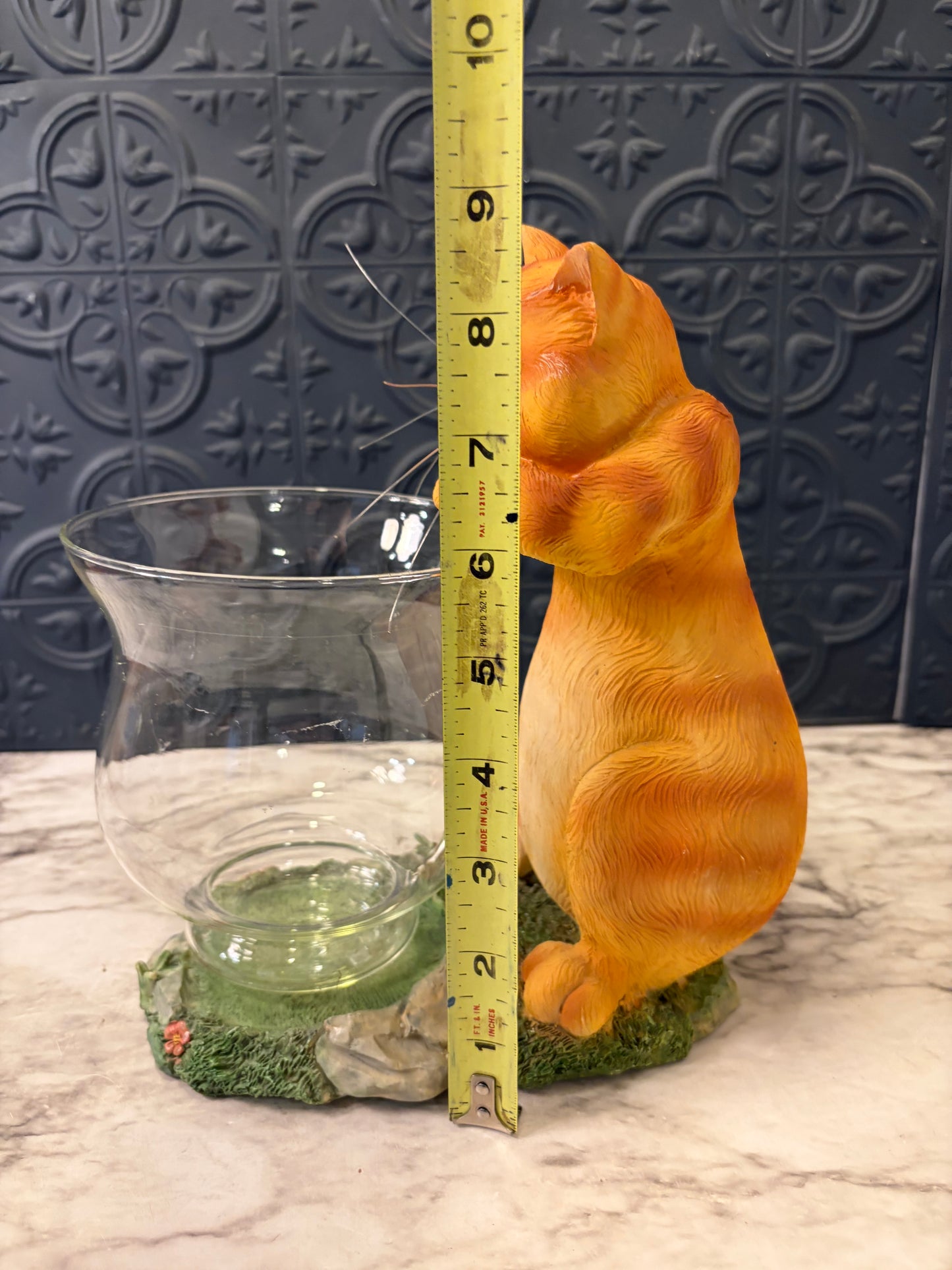 Orange Tabby Cat and Fishbowl