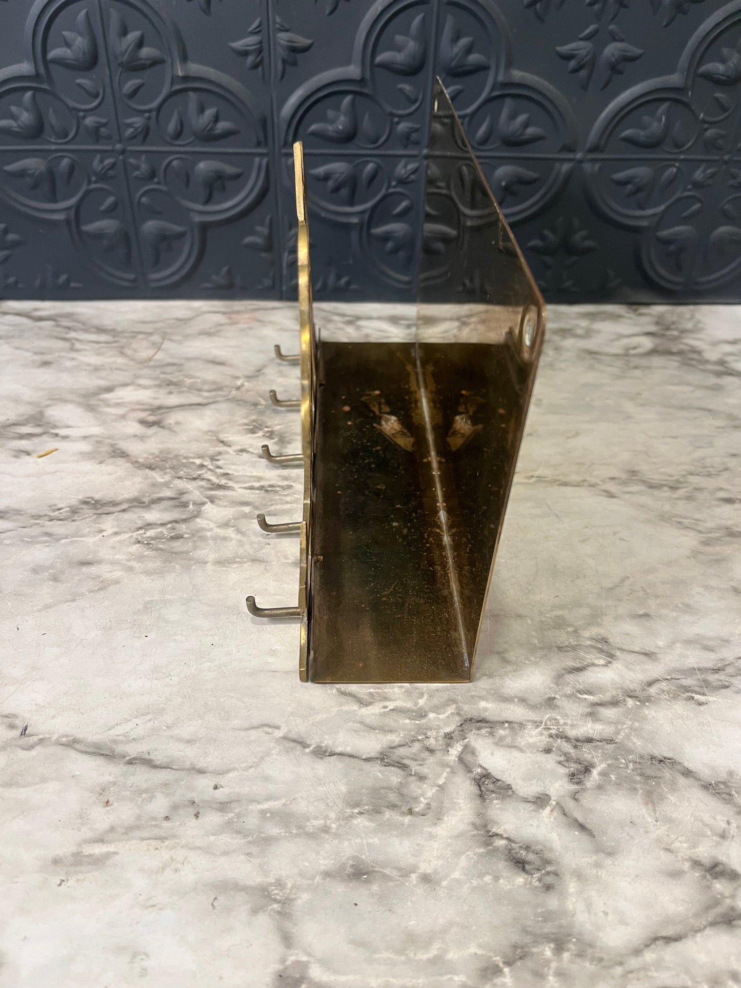 Vintage Home Brass Letter and Key Holder