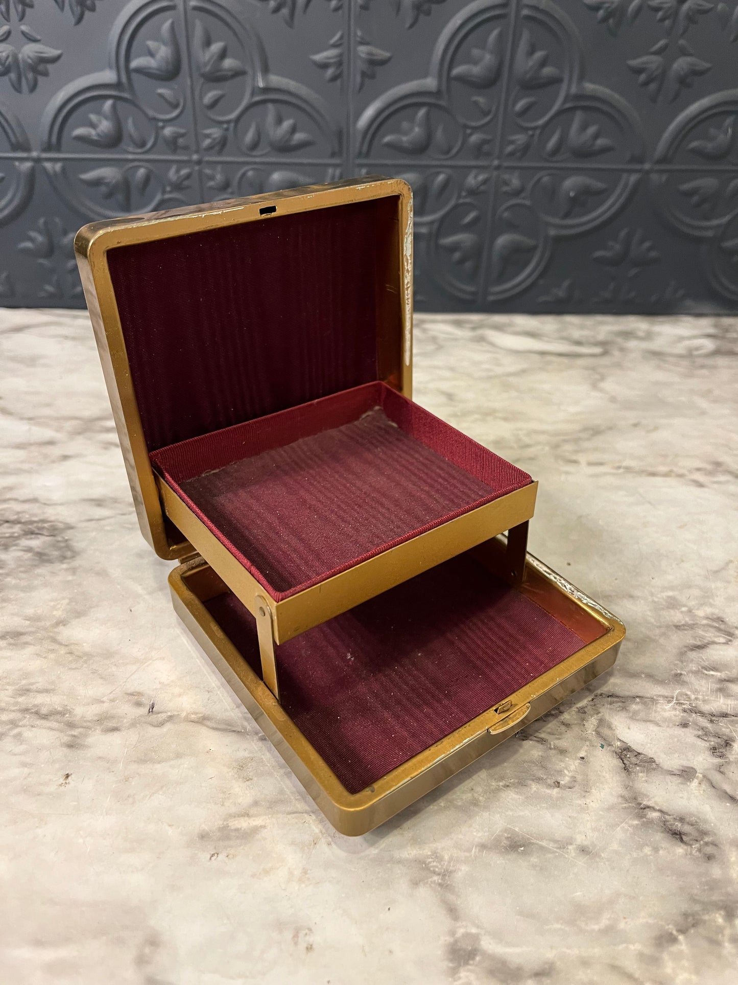 Square Brass Folding compact