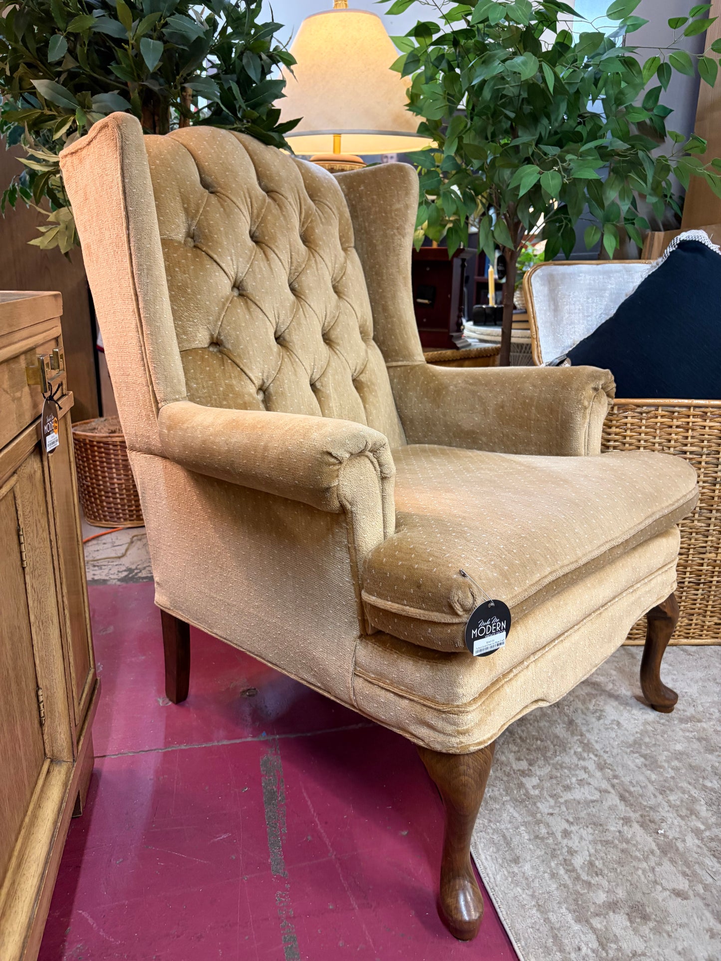 Tufted Gold Chair by Style Craft