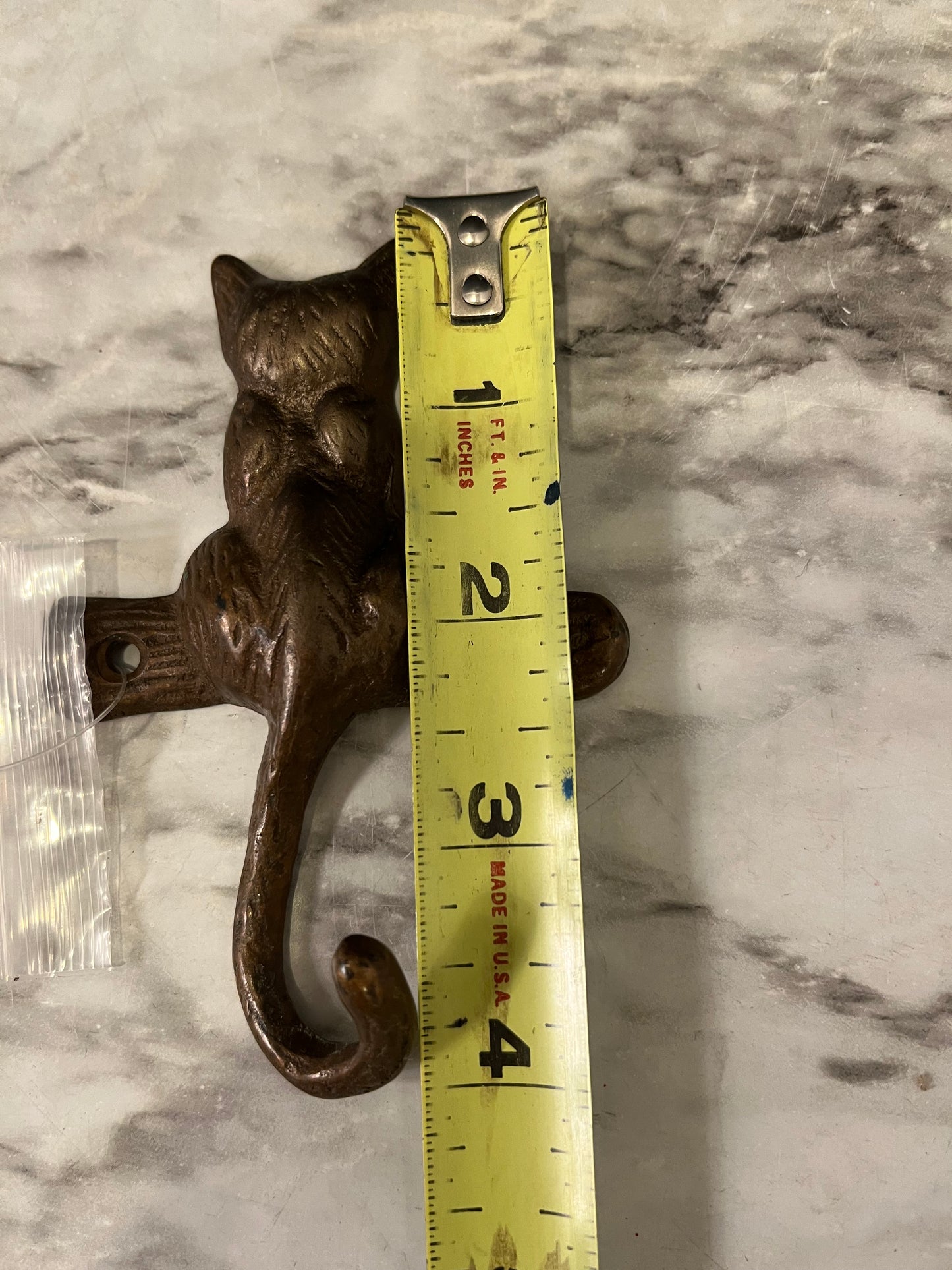 Brass Cat Wall Hook