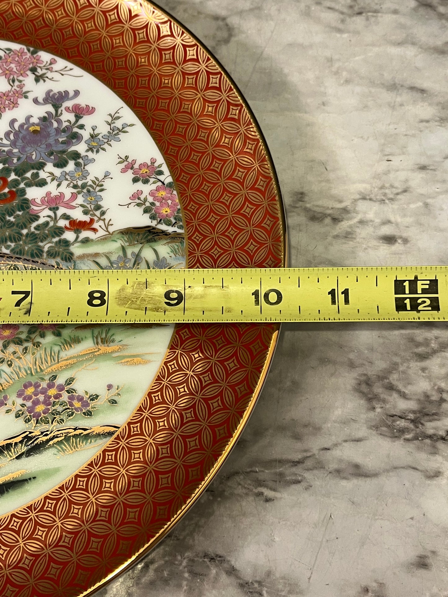 Shibata Toyo Plate with Pheasant and Cherry Blossoms