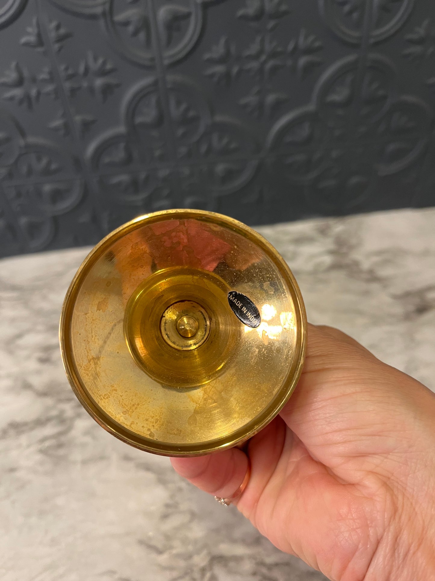 Brass and Candle Holder 5.5" Round Center
