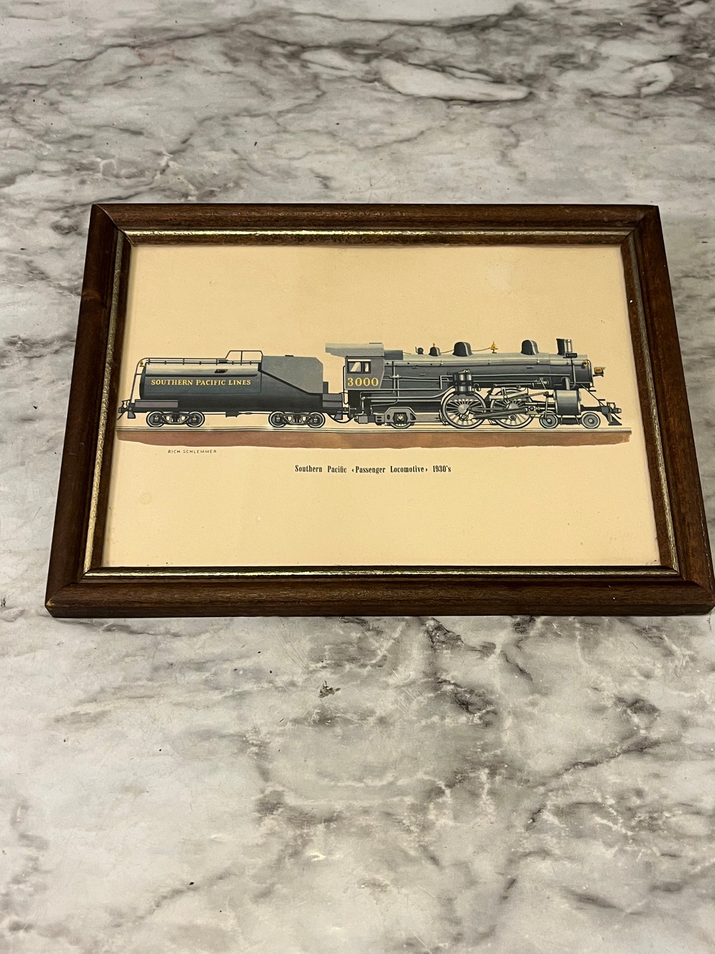 Southern Pacific train Print Framed