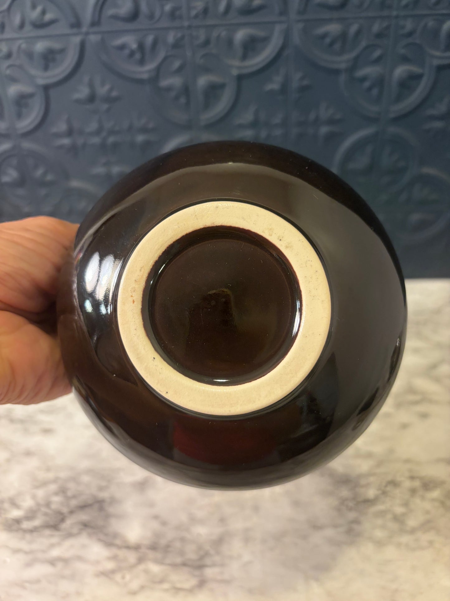 Jianzhan Ceramic Tea Bowl with Vibrant Blue Starburst