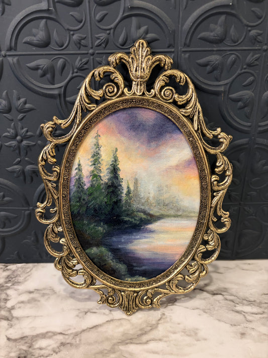 Shoreline at dusk original Painting by Jessie