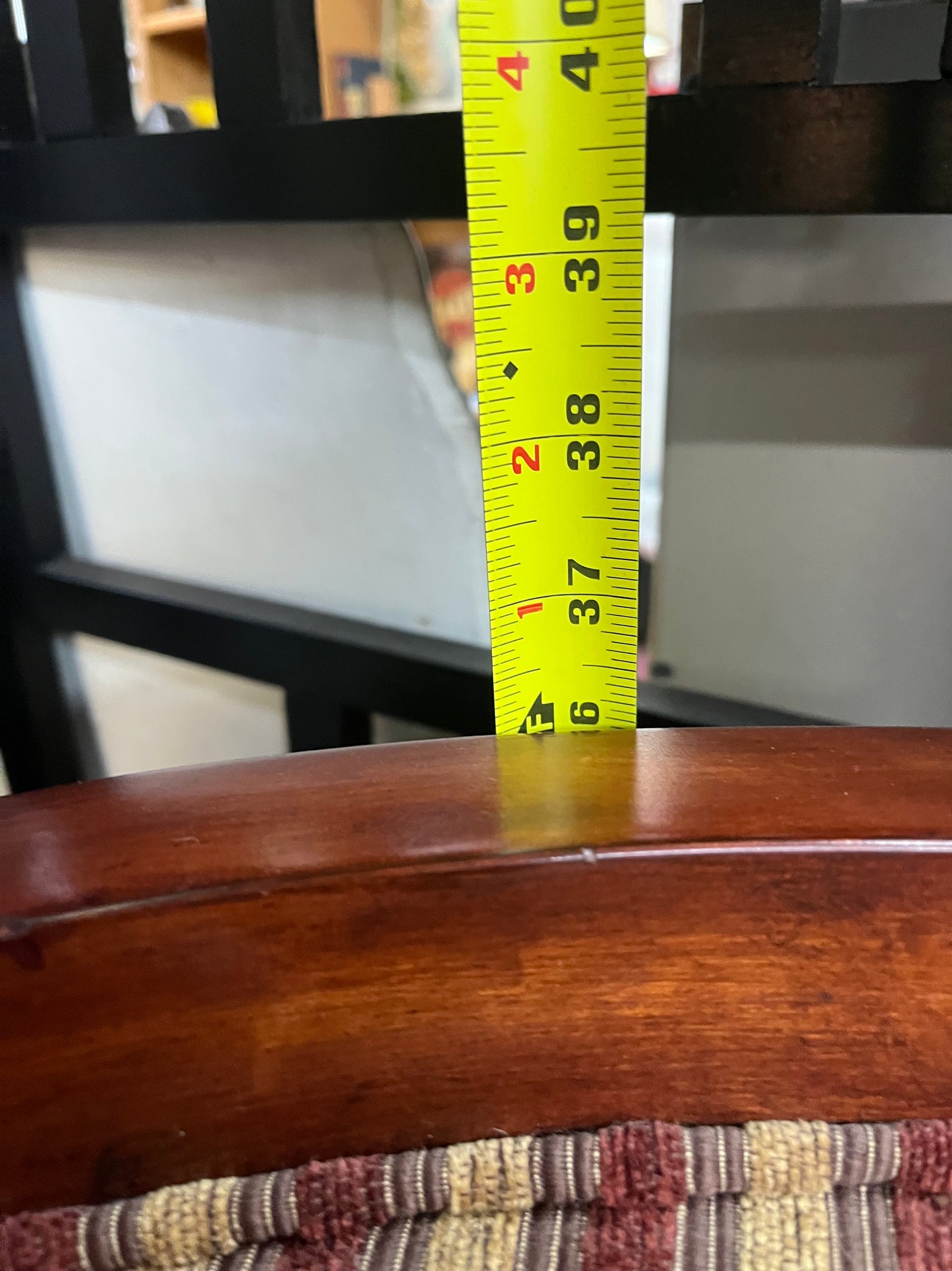 Vintage Barrel Chair Gold and Burgundy Stripe