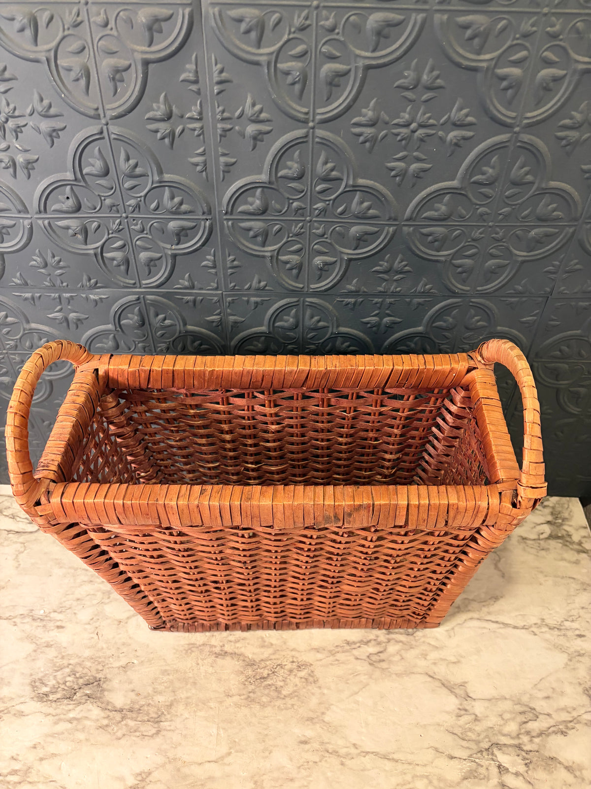 Narrow Wicker Magazine or Book Holder