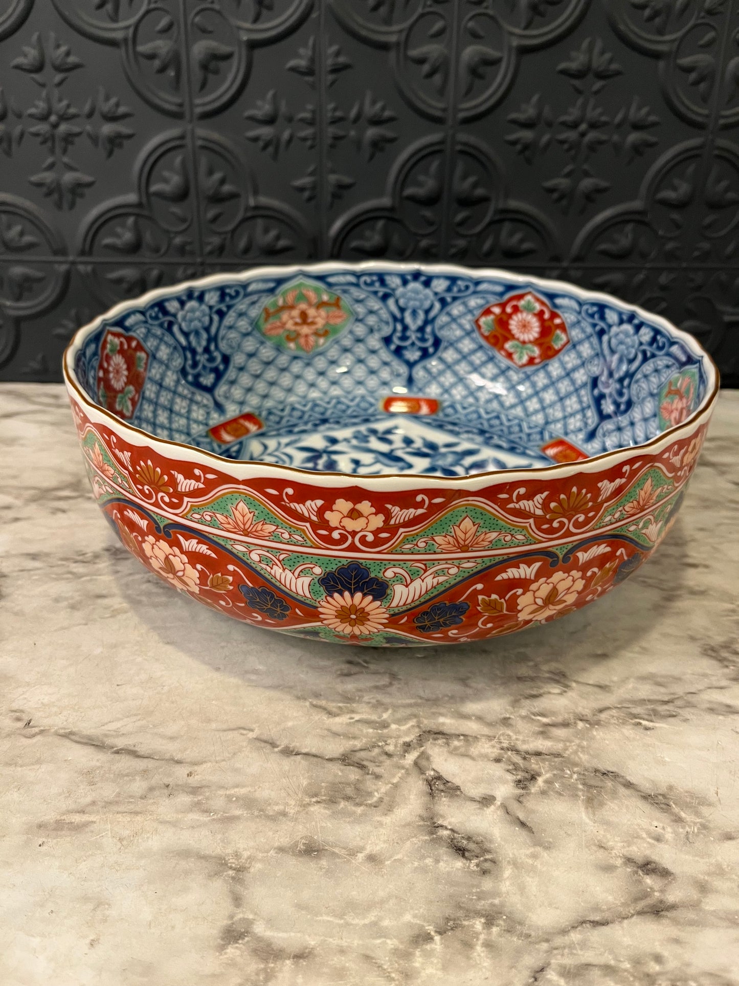Vintage Imari Japanese Bowl Large