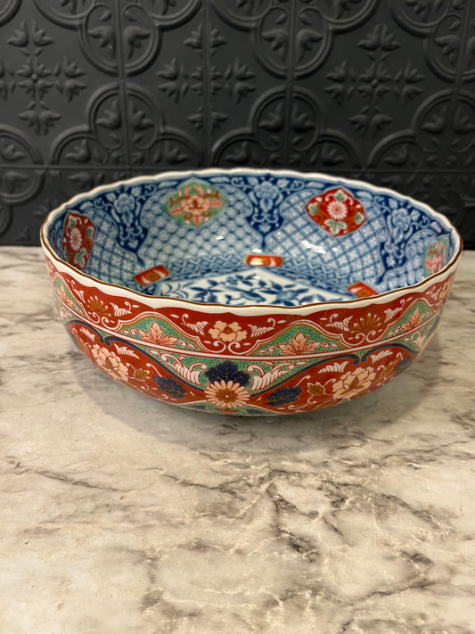 Vintage Imari Japanese Bowl Large