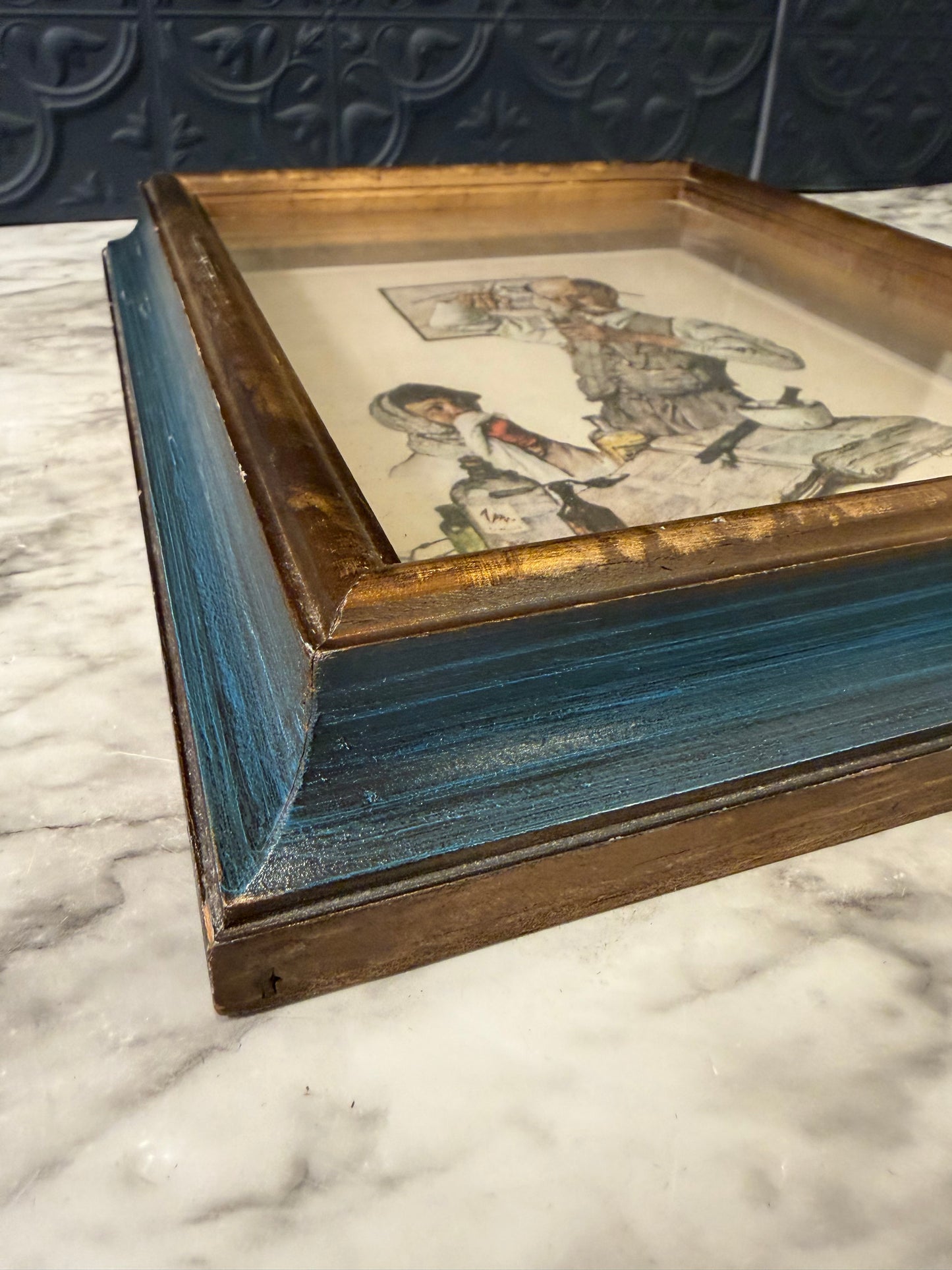 Rockwell's The Pharmacist Print in Deep Frame