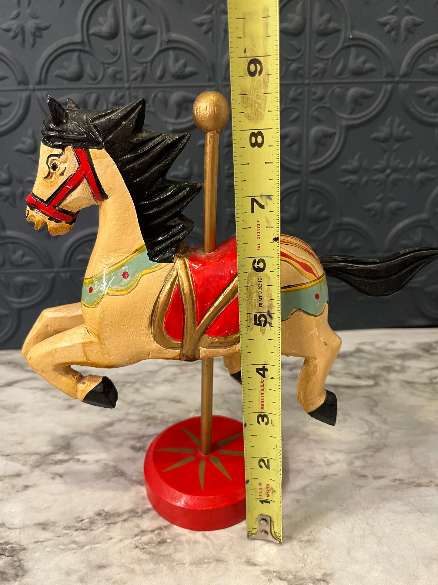 Wood Painted Carousel Horse