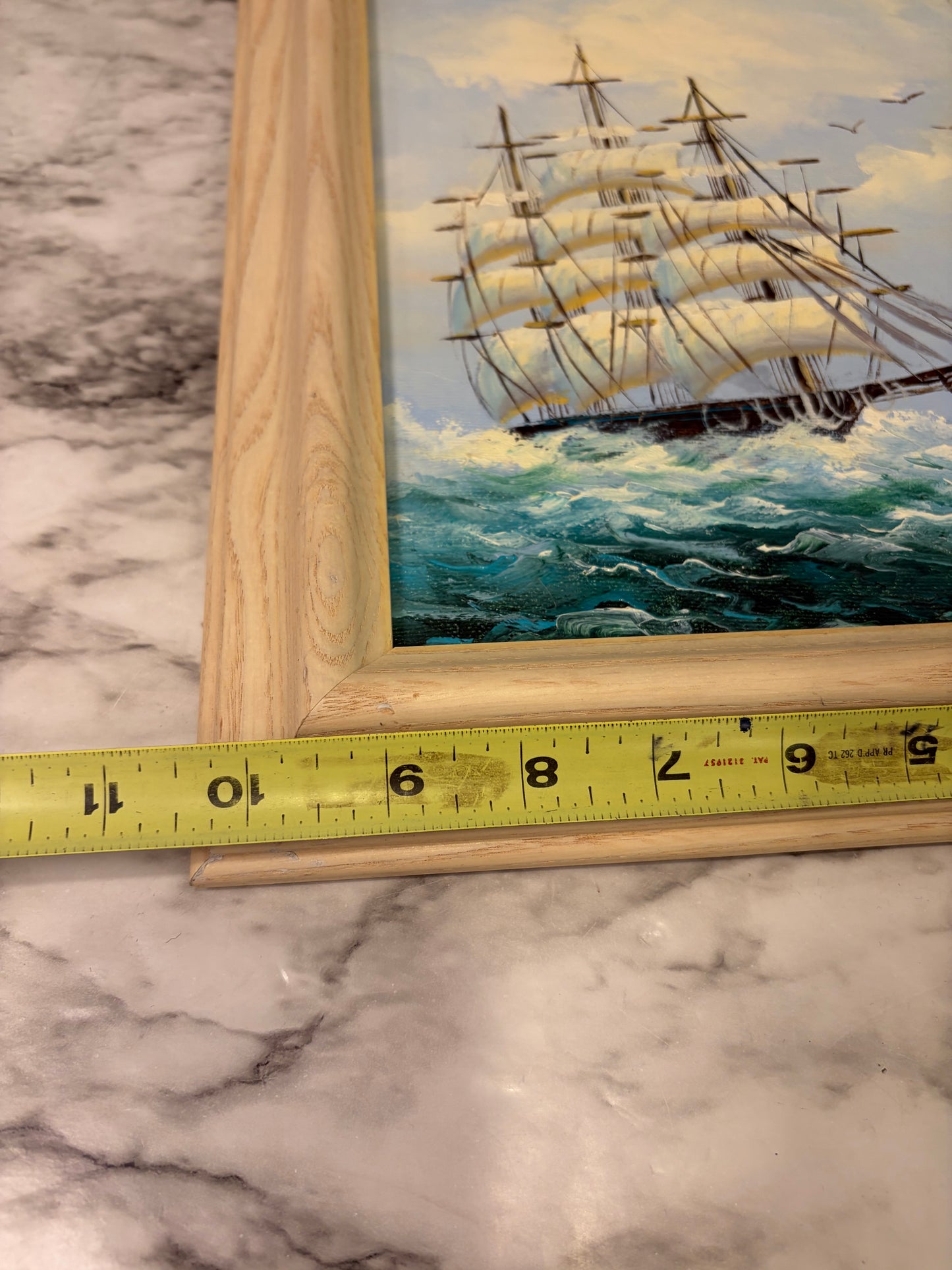 Original Oil Painting of Ship