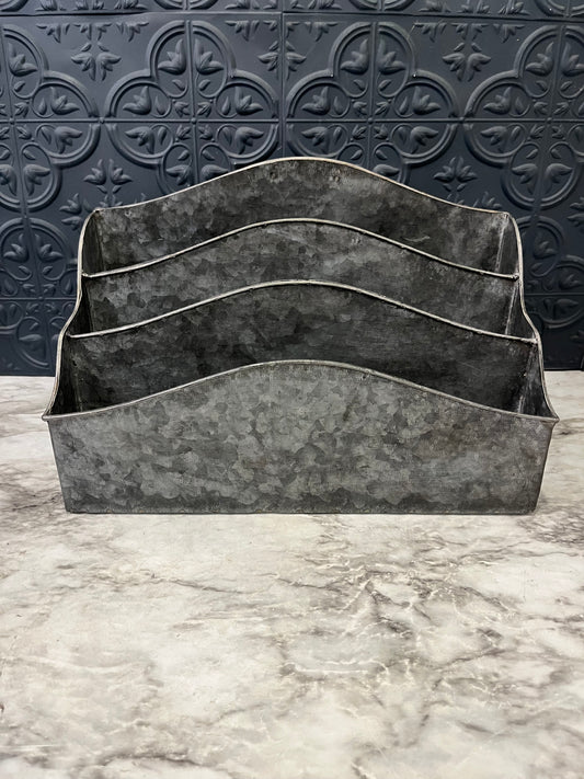 Galvanized Metal Organizer