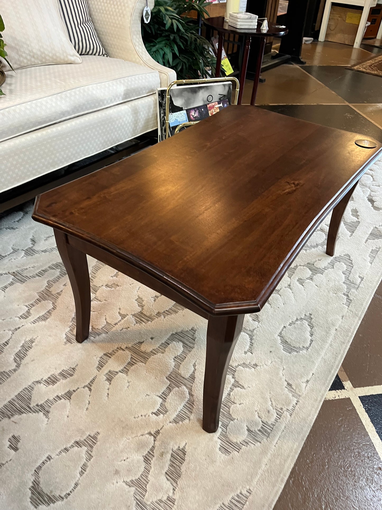 Dark Wood  Rectangle Coffee Table