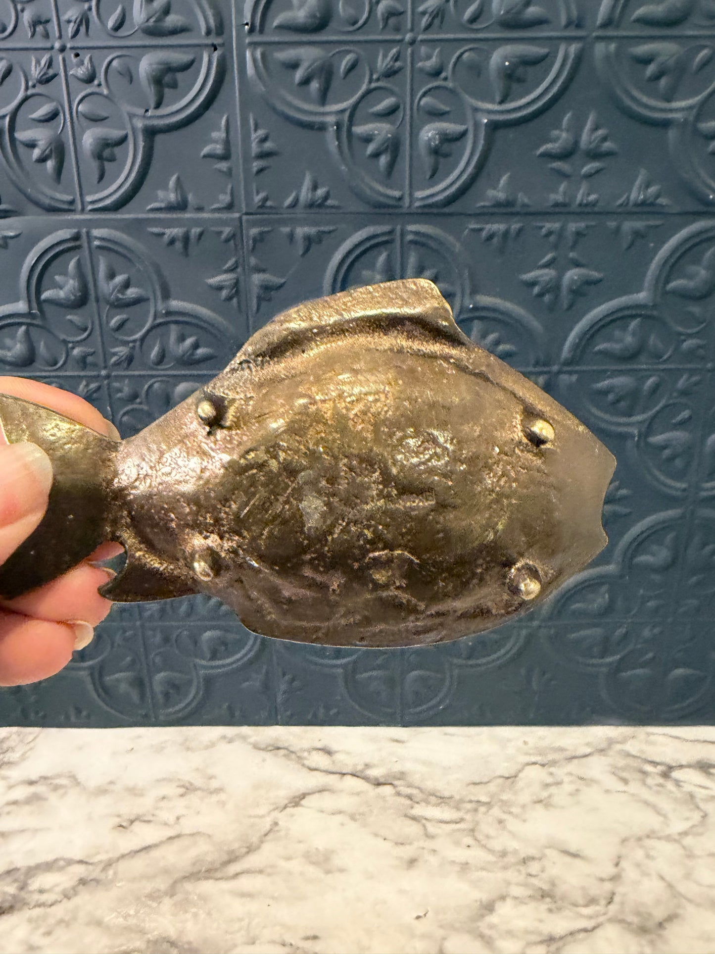 Brass Fish Ashtray 4.5"
