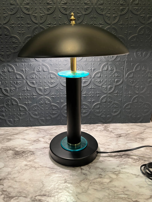 Mod Black and Teal Touch Lamp