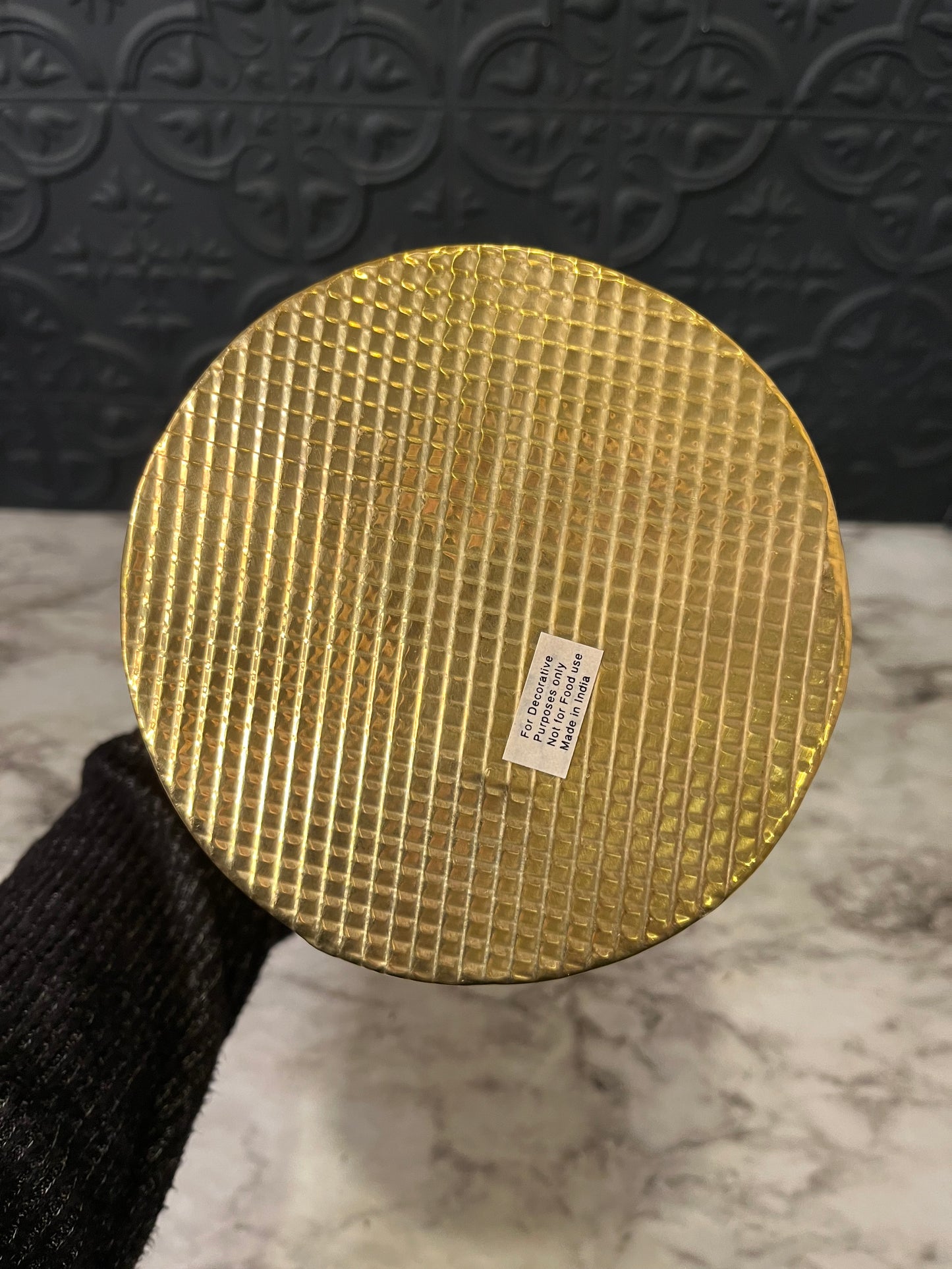 Cylinder Brass Vase 9"