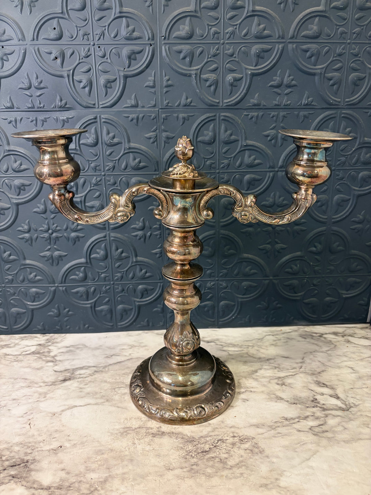 Silver plate Candelabra Stackable Set