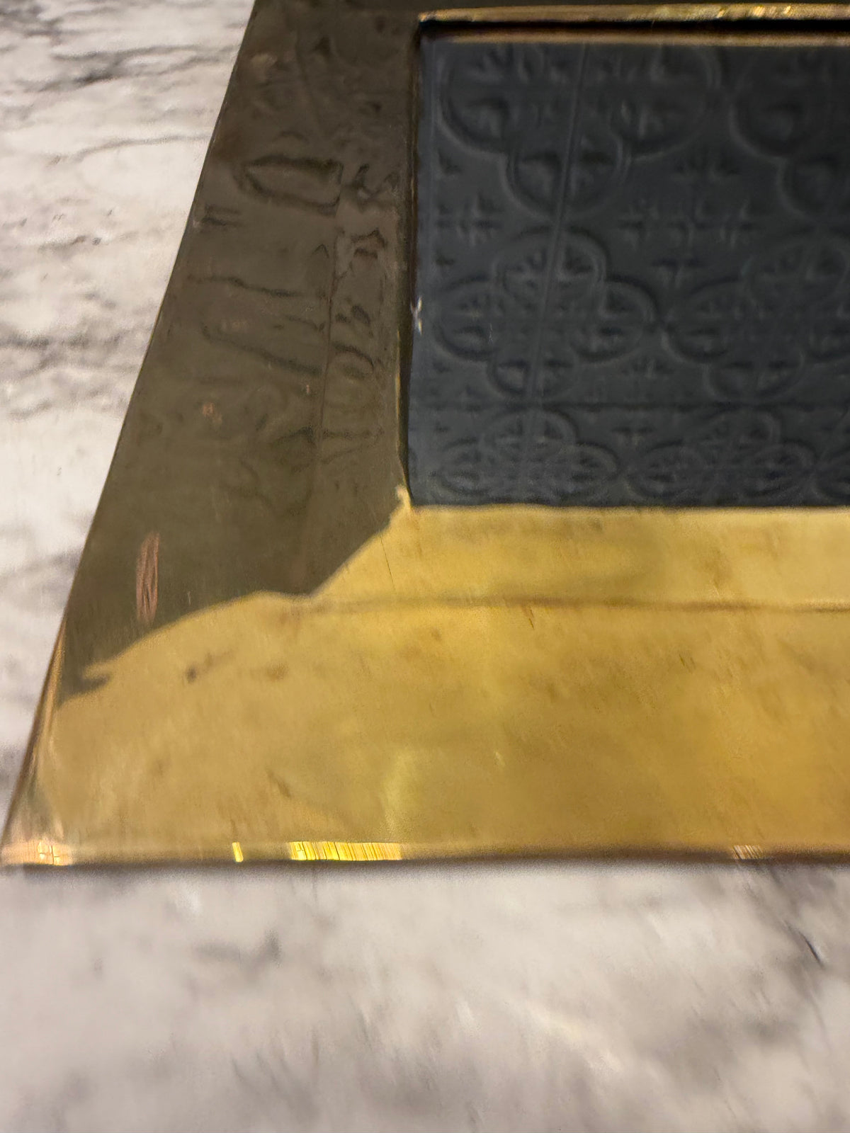 13.5 x 13.5 Brass Mirror