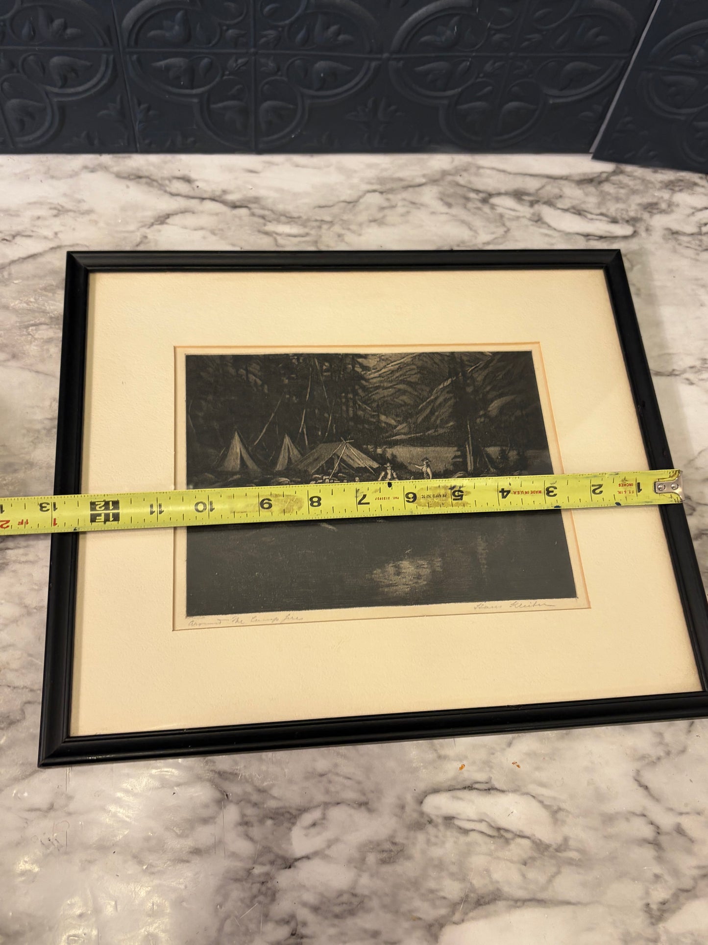 Framed Print of "Around the Camp Fire" by Hans Kleiber