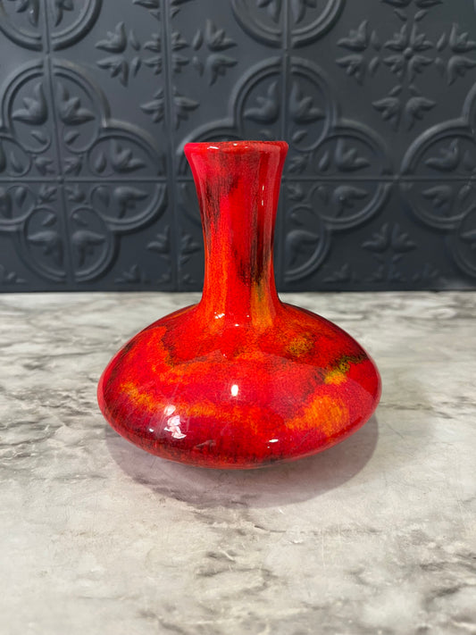 Flame Drip Glaze Vase Short