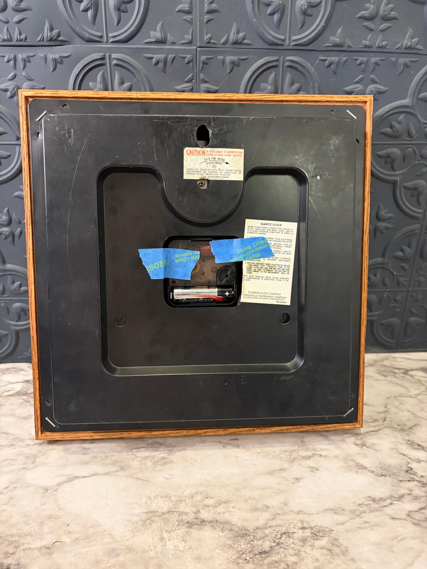 Vintage Sunbeam Wall Clock with Weather Station