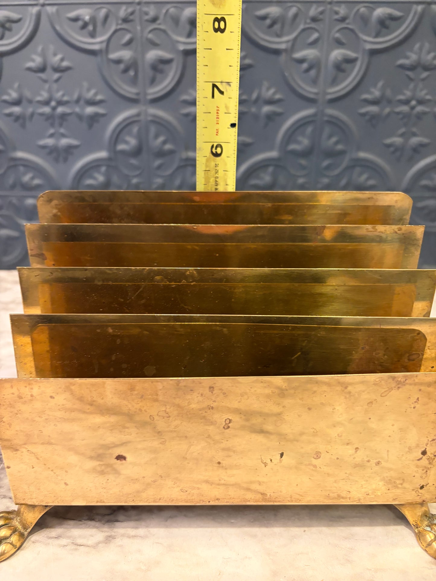 Brass Letter Holder with Feet