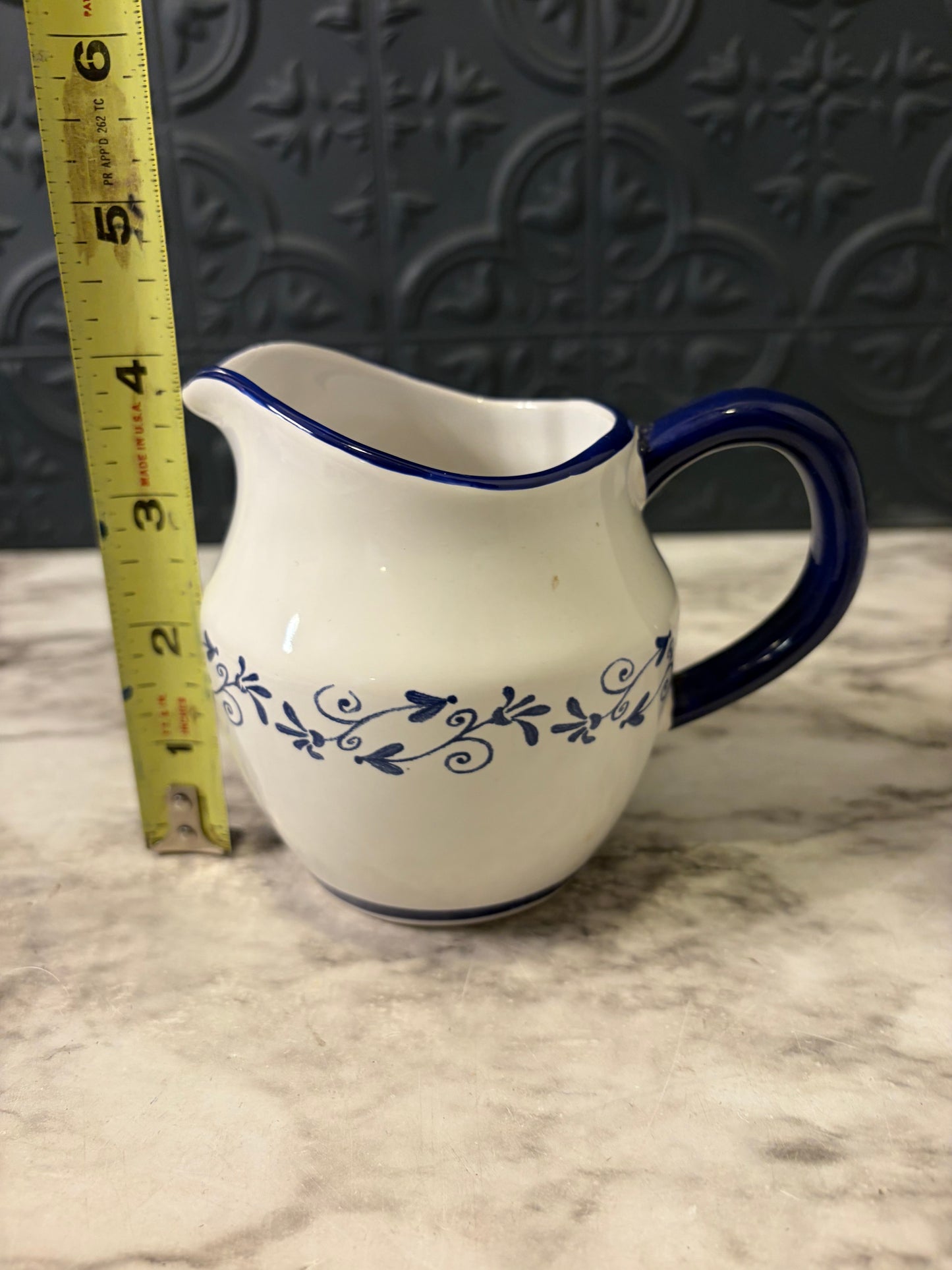 Home Brand Blue and White Pitcher Small