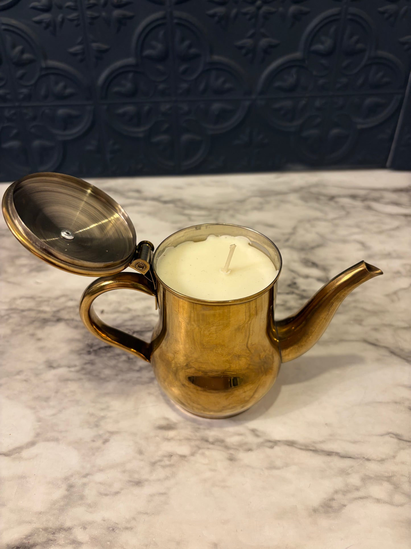 Brass Teapot Candle