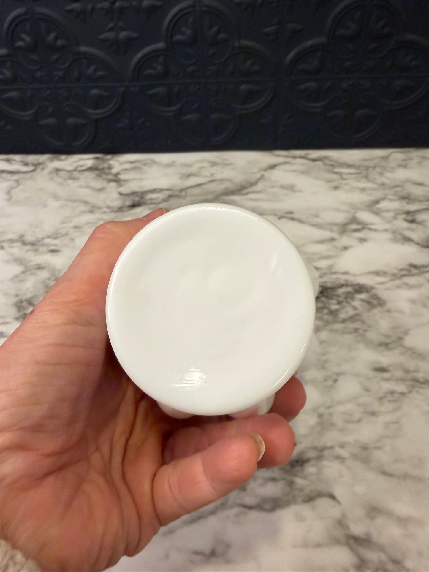 Fenton Silvercrest ruffled Milk Glass Vase