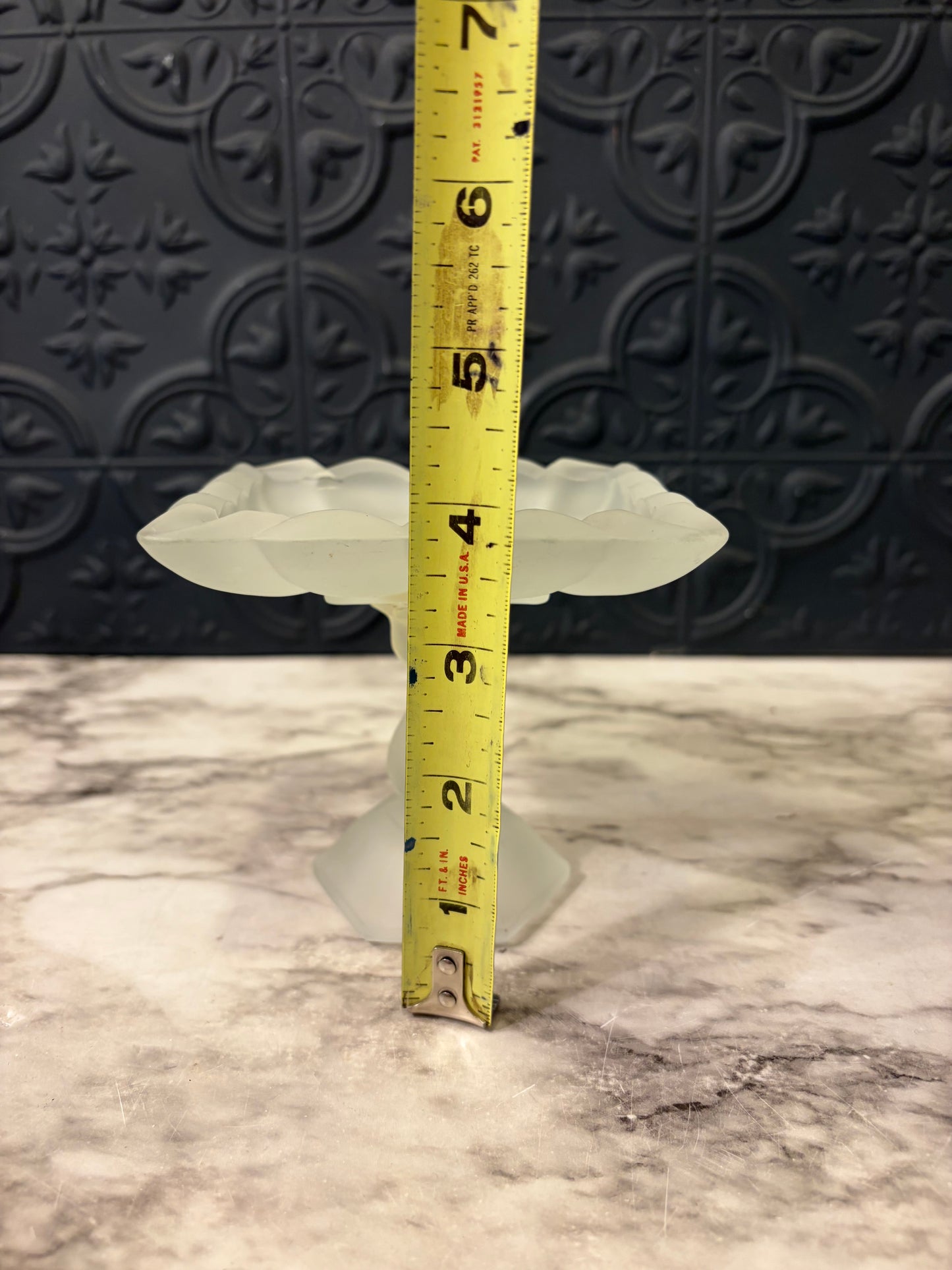 Frosted Satin Pedestal Dish