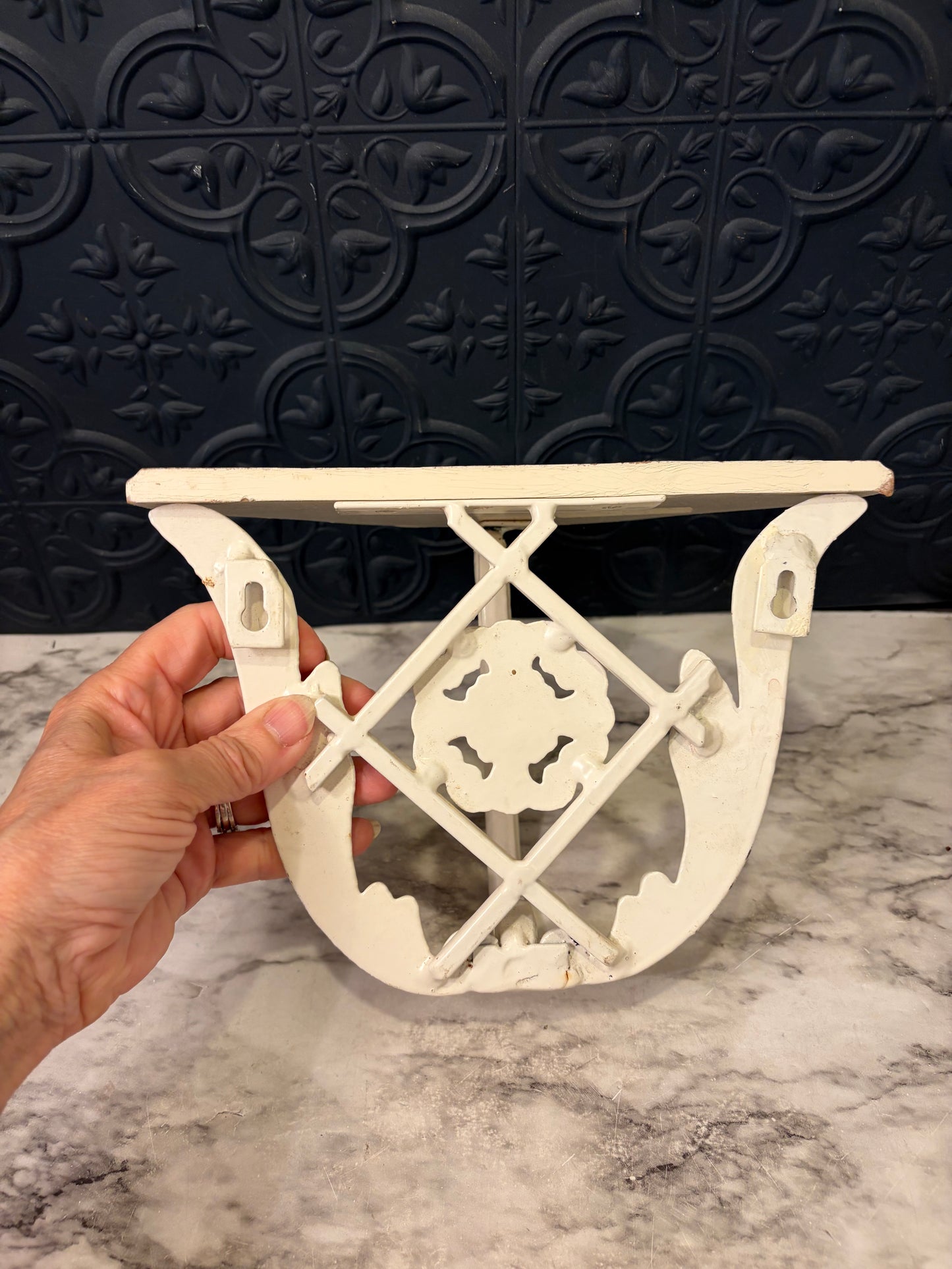 White cast Iron Wall Shelf