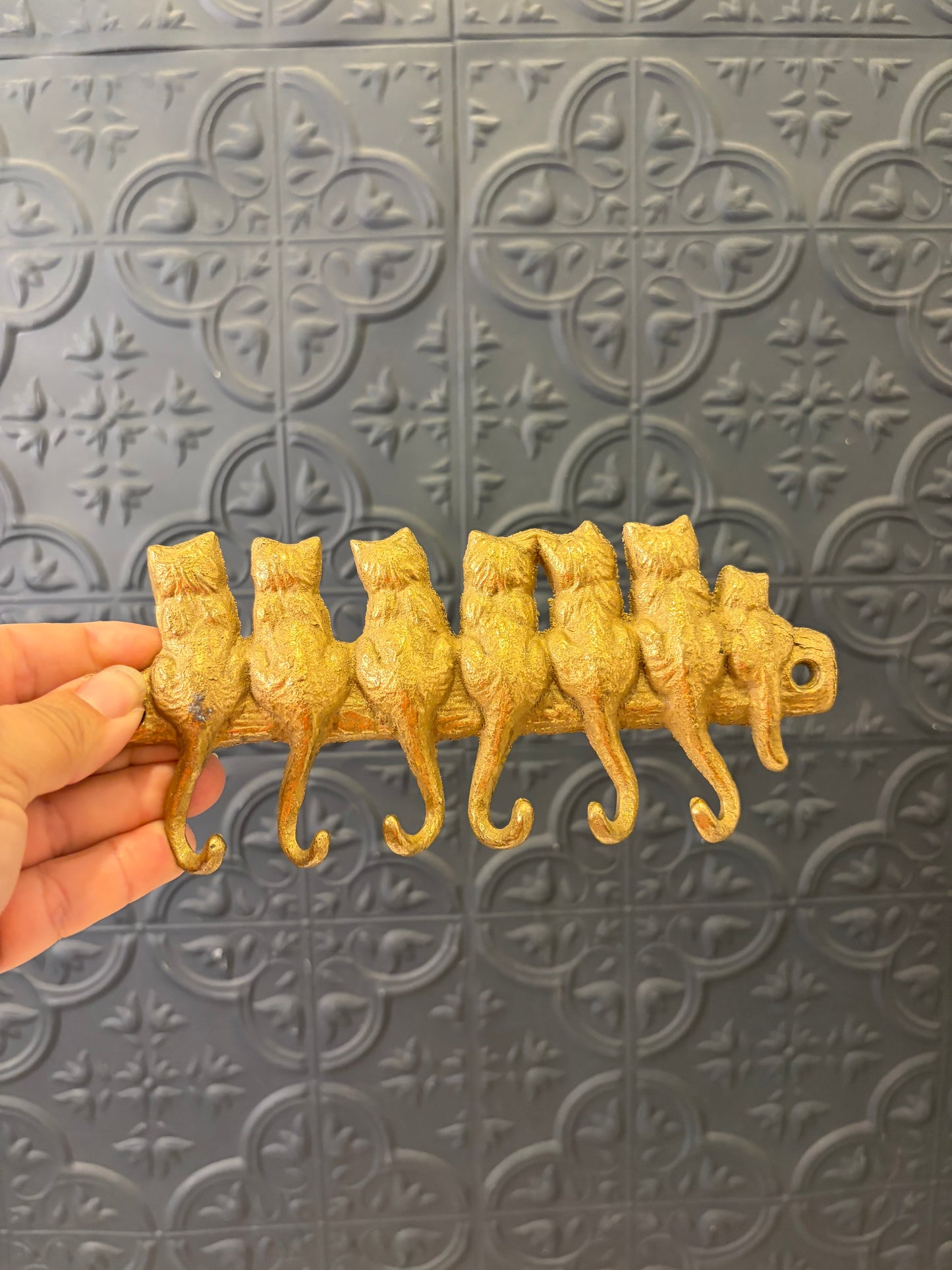 Brass Cat Tail Key Holder