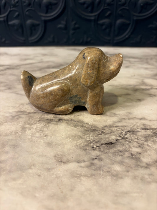 Carved Soapstone Dog