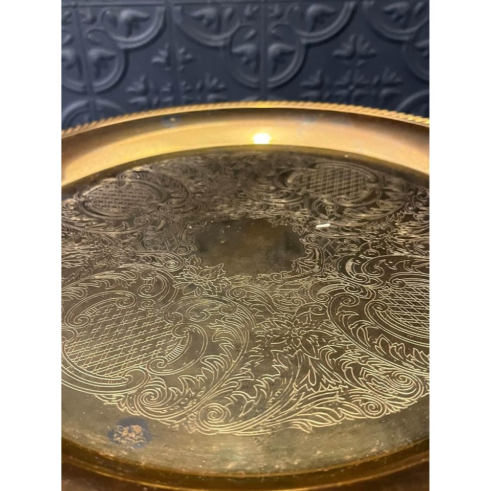 Gold color metal tray