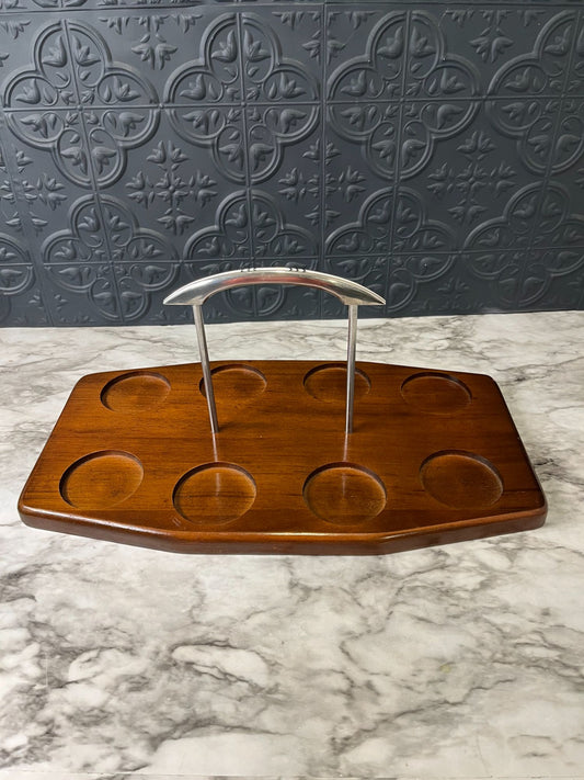 Vintage Wood Beer Flight Tray/glass tray