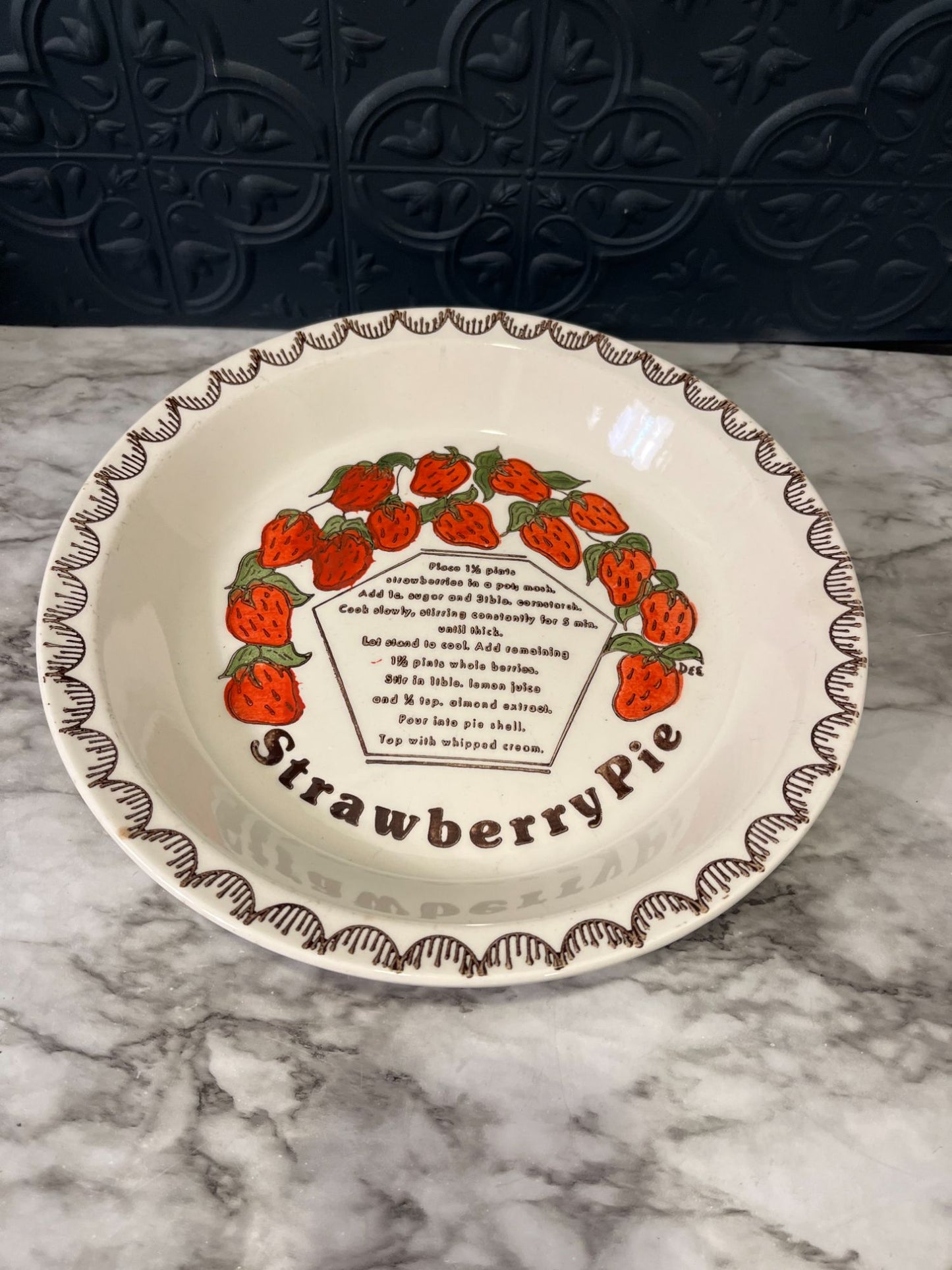 Strawberry Pie Plate