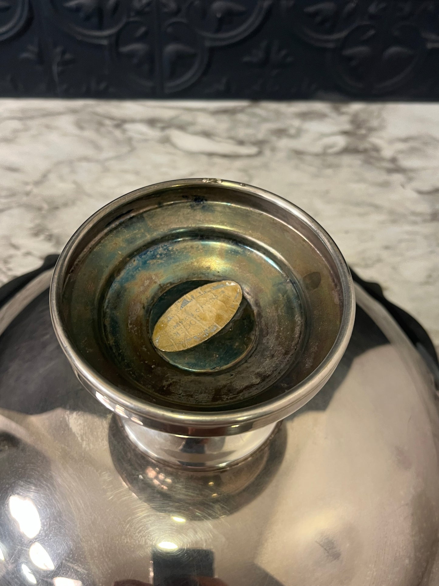 Rogers Silver Plate Pedestal Bowl with Scallop Rim