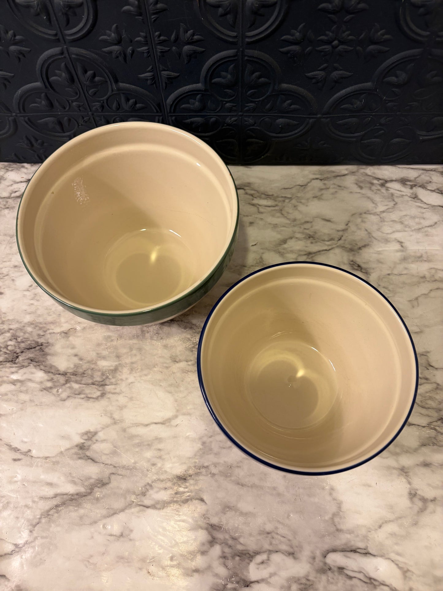 Set of 2 Stoneware Mixing Bowls by Over and Back