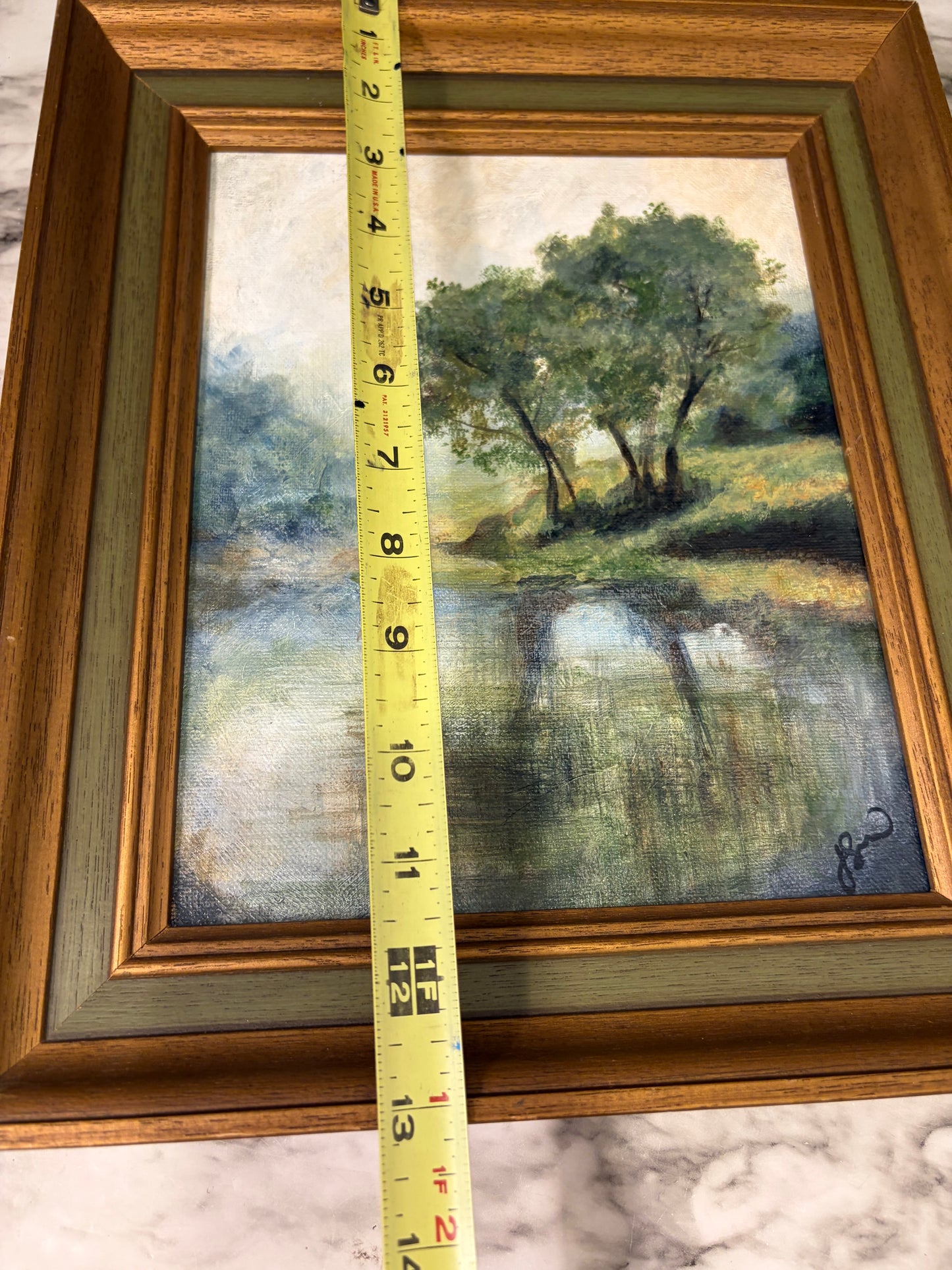 Tree Reflection Original Painting by Jessie