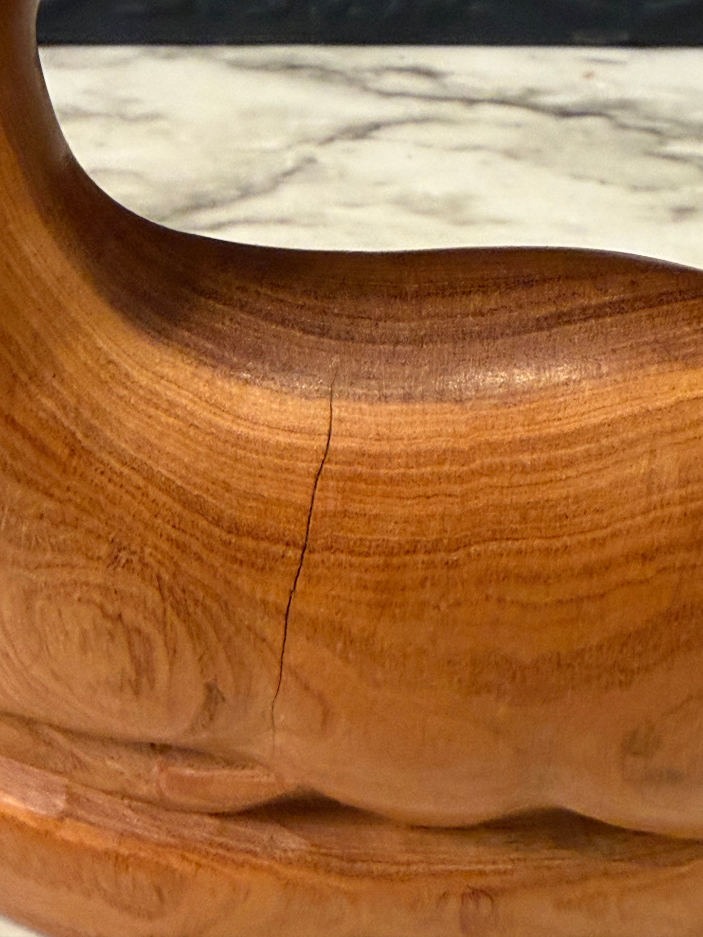 Mid Century Carved Sitting Antelope Small