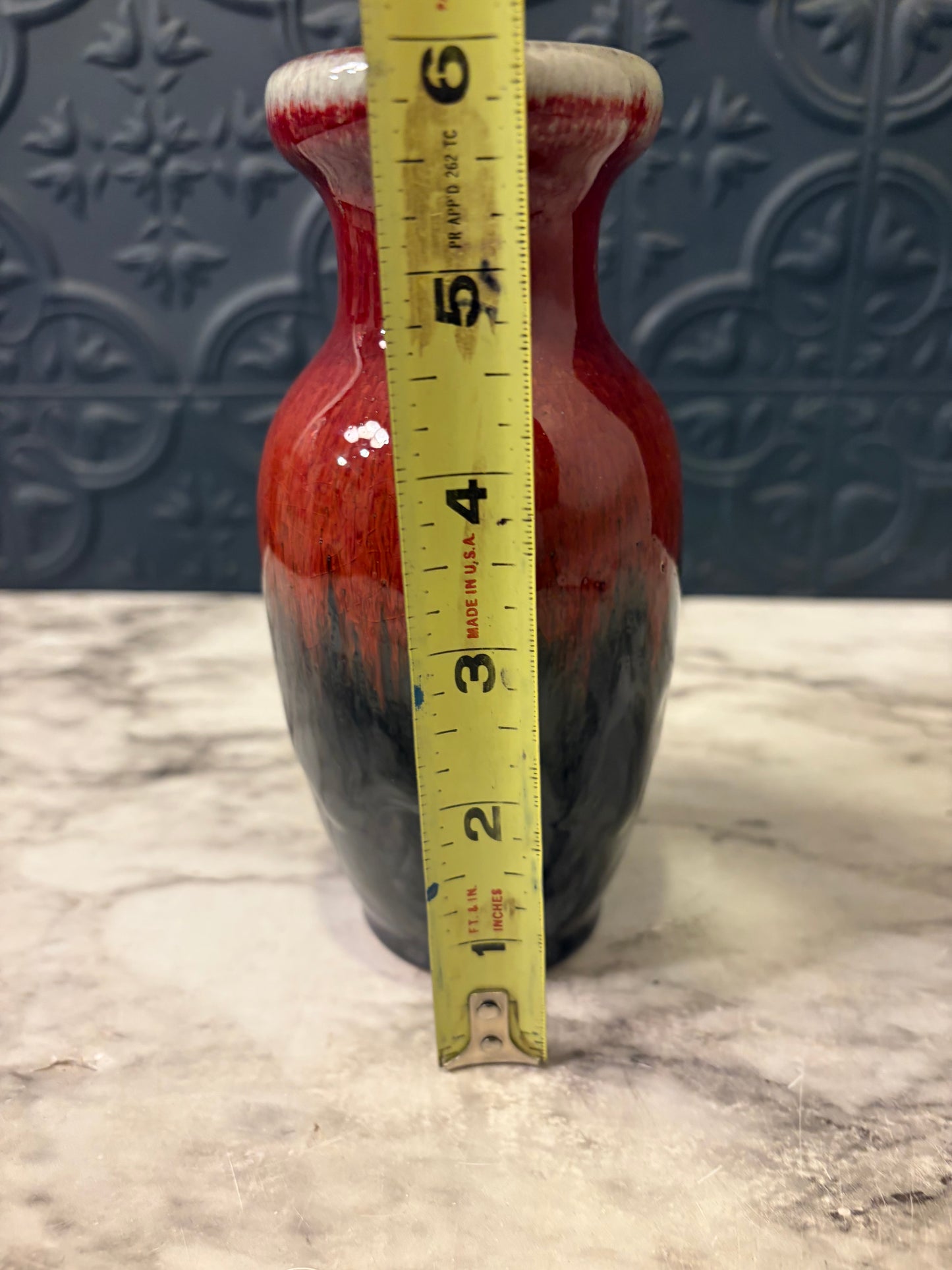 Hosley Red and Black Drip Pottery